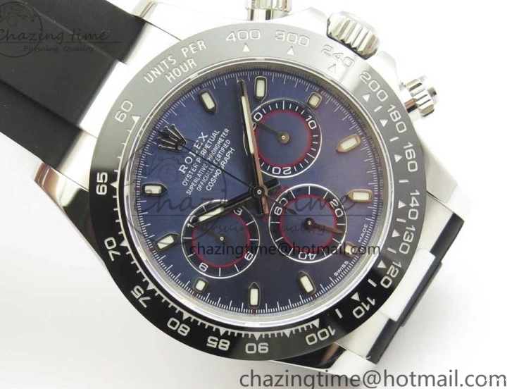 Daytona SS 1:1 Edition Noob Strap Black Best Rubber (Free SA4130 on Dial 904L Blue Extra Case Strap) 116519 0411